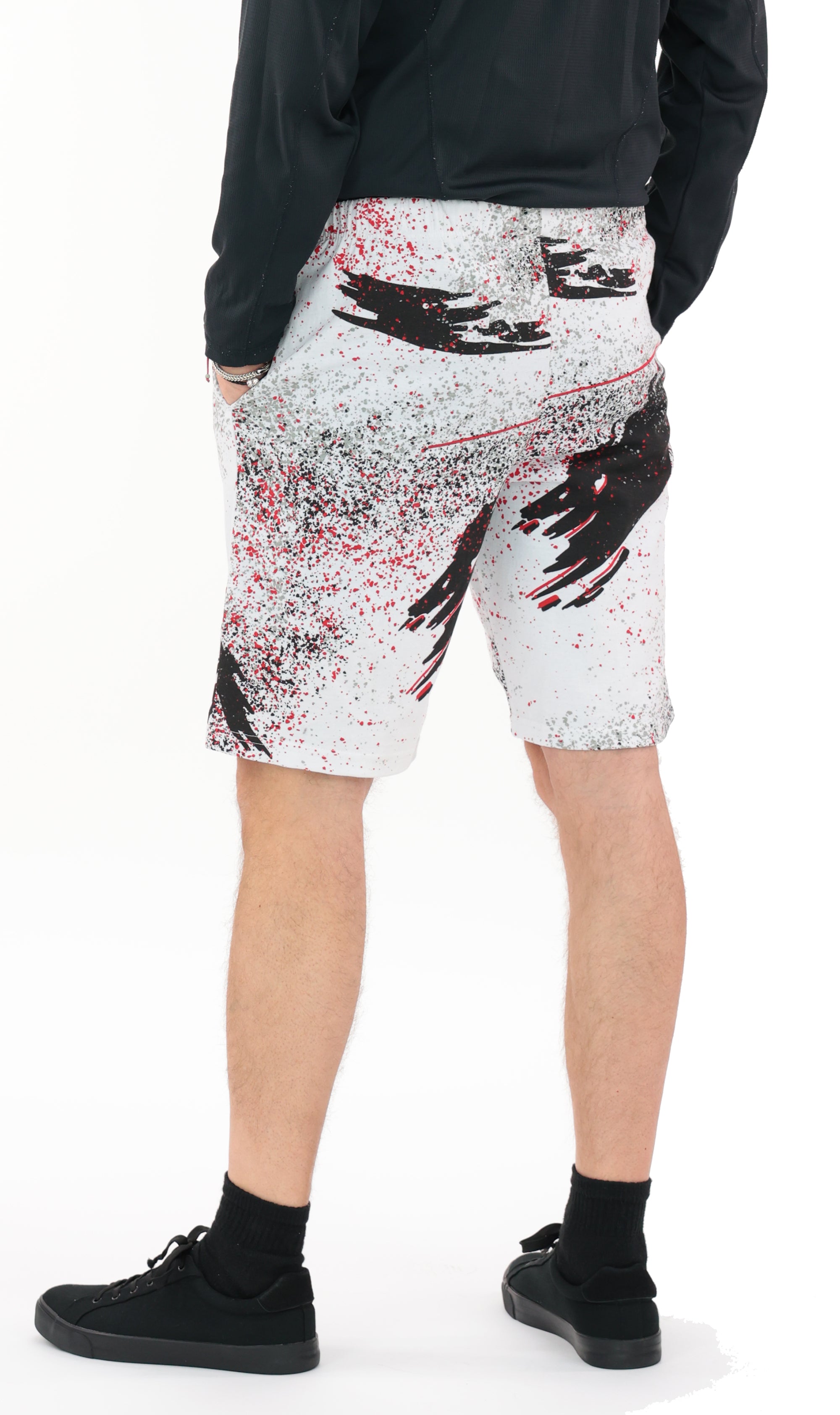 Zubaz NFL Adult Unisex Z88 Embroidered Confetti 3 Team Color Shorts, Tampa Bay Buccaneers