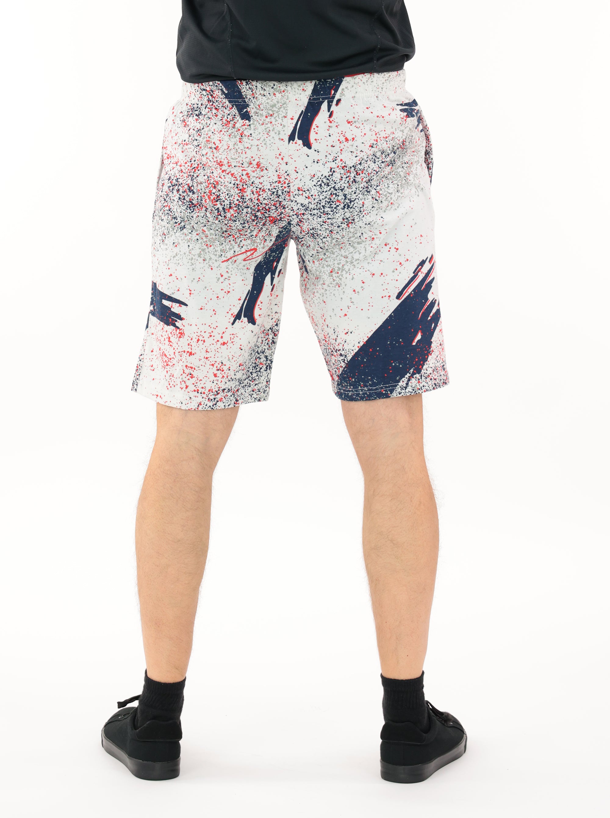 Zubaz NFL Adult Unisex Z88 Embroidered Confetti 3 Team Color Shorts, Houston Texans