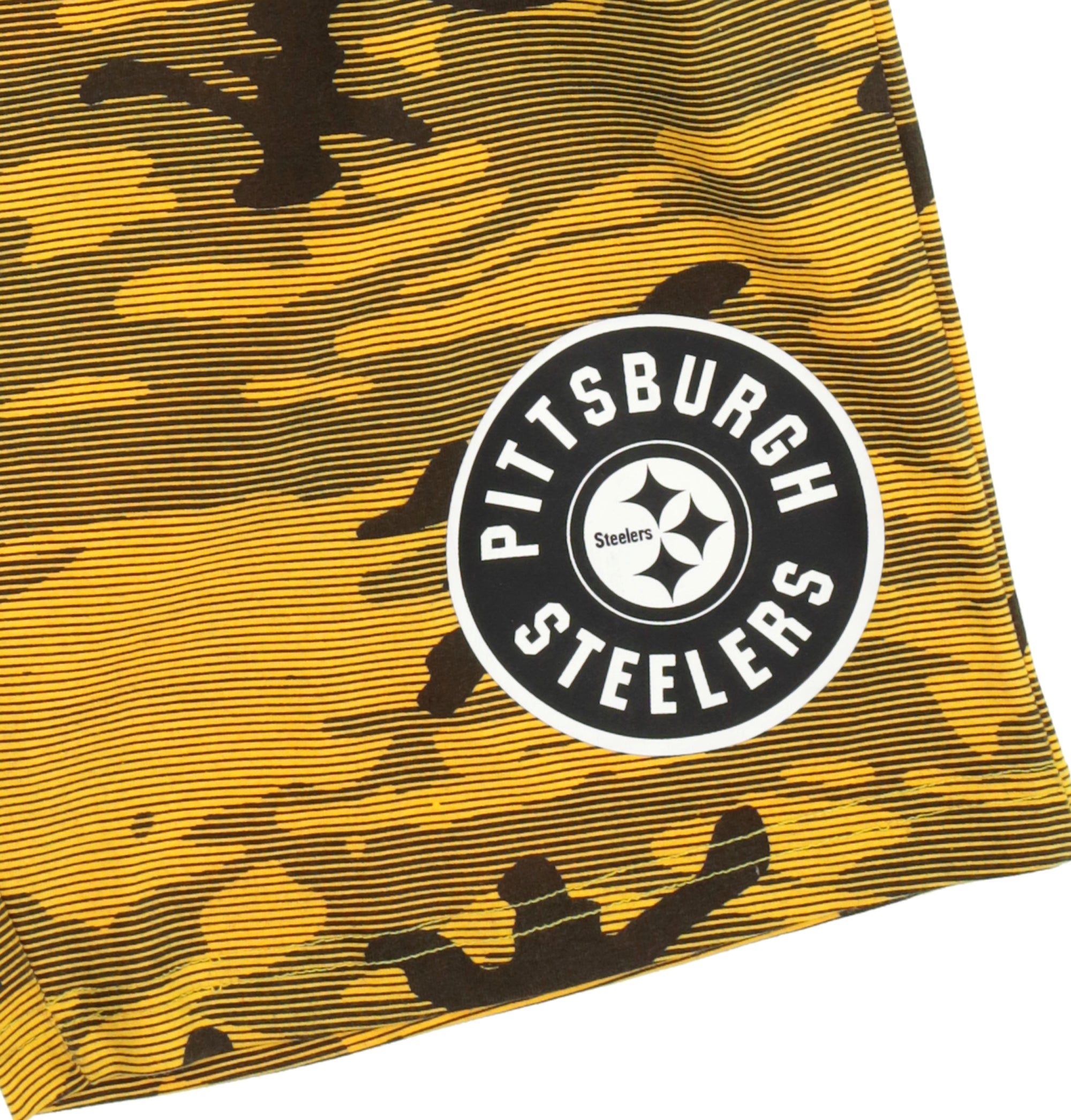 Zubaz NFL Adult Unisex Z88 Camo Lines Shorts, Pittsburgh Steelers
