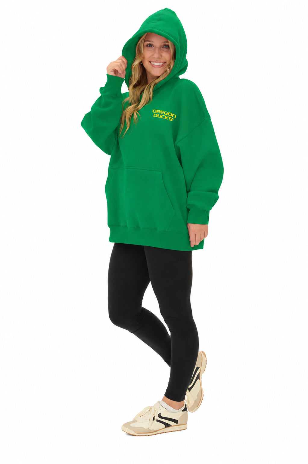 Zubaz NCAA Oregon Ducks Unisex 2 Color Zebra 90s Vintage MVP Hoodie