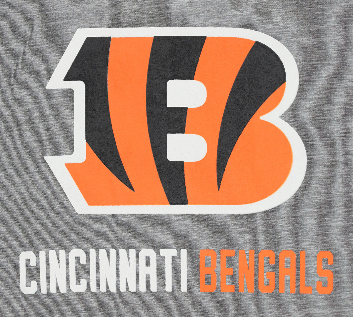 Zubaz NFL Cincinnati Bengals Men's Gray Team Name and Logo Zebra Hoodie