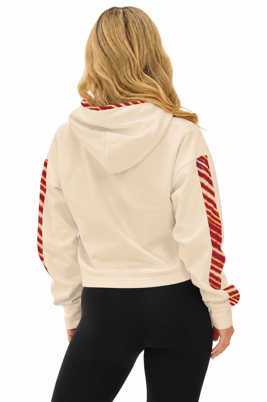 Zubaz NFL Women's Rivalry Pull Over Crop Top Hoodie - Arizona Cardinals
