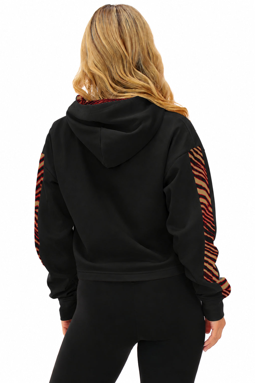 Zubaz NFL Women's Rivalry Pull Over Crop Top Hoodie - San Francisco 49ers