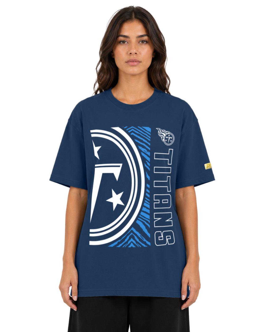 Zubaz NFL Vintage 90s MVP Graphic T-Shirt, Tennessee Titans