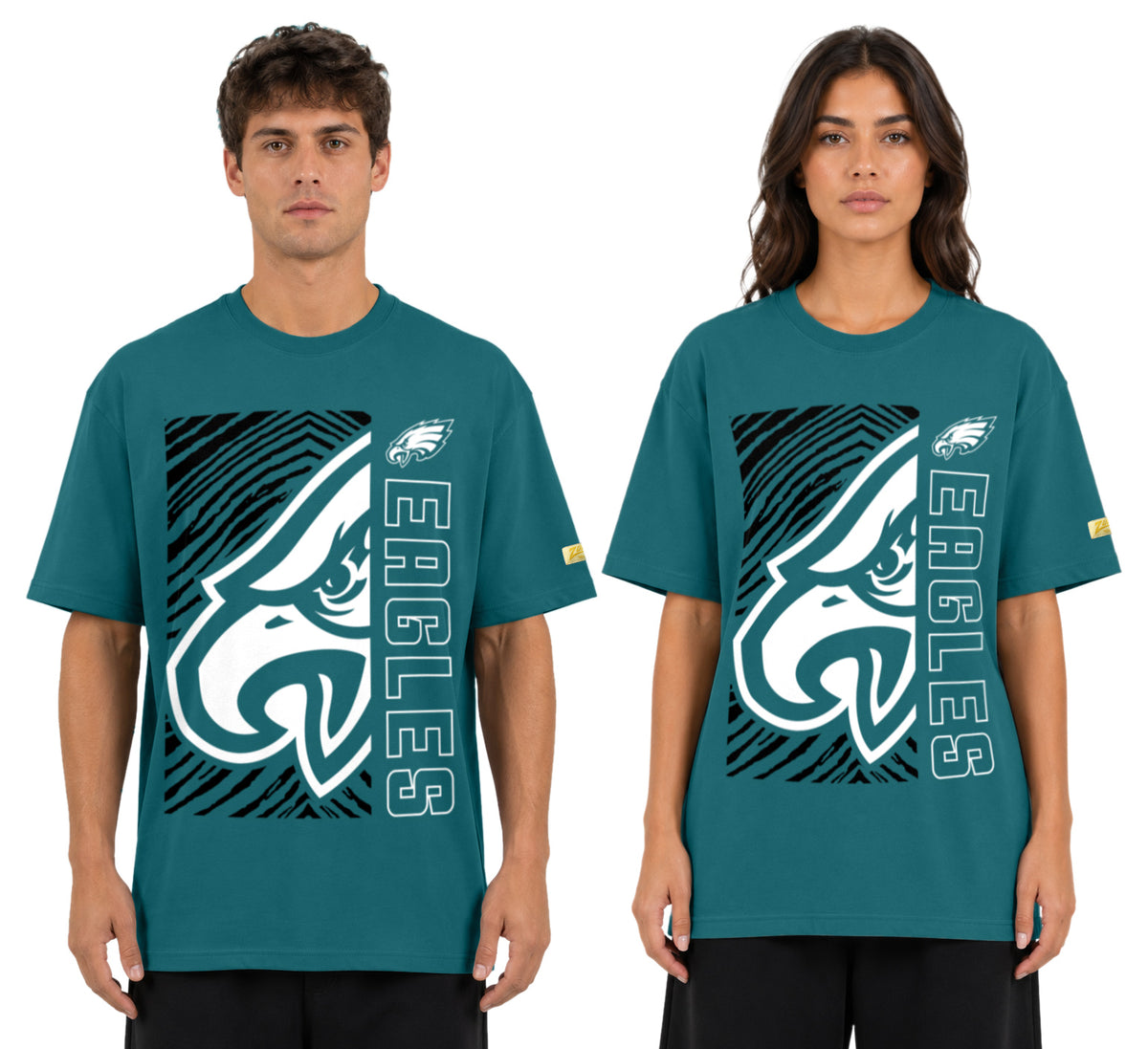 Zubaz NFL Vintage 90s MVP Graphic T-Shirt, Philadelphia Eagles