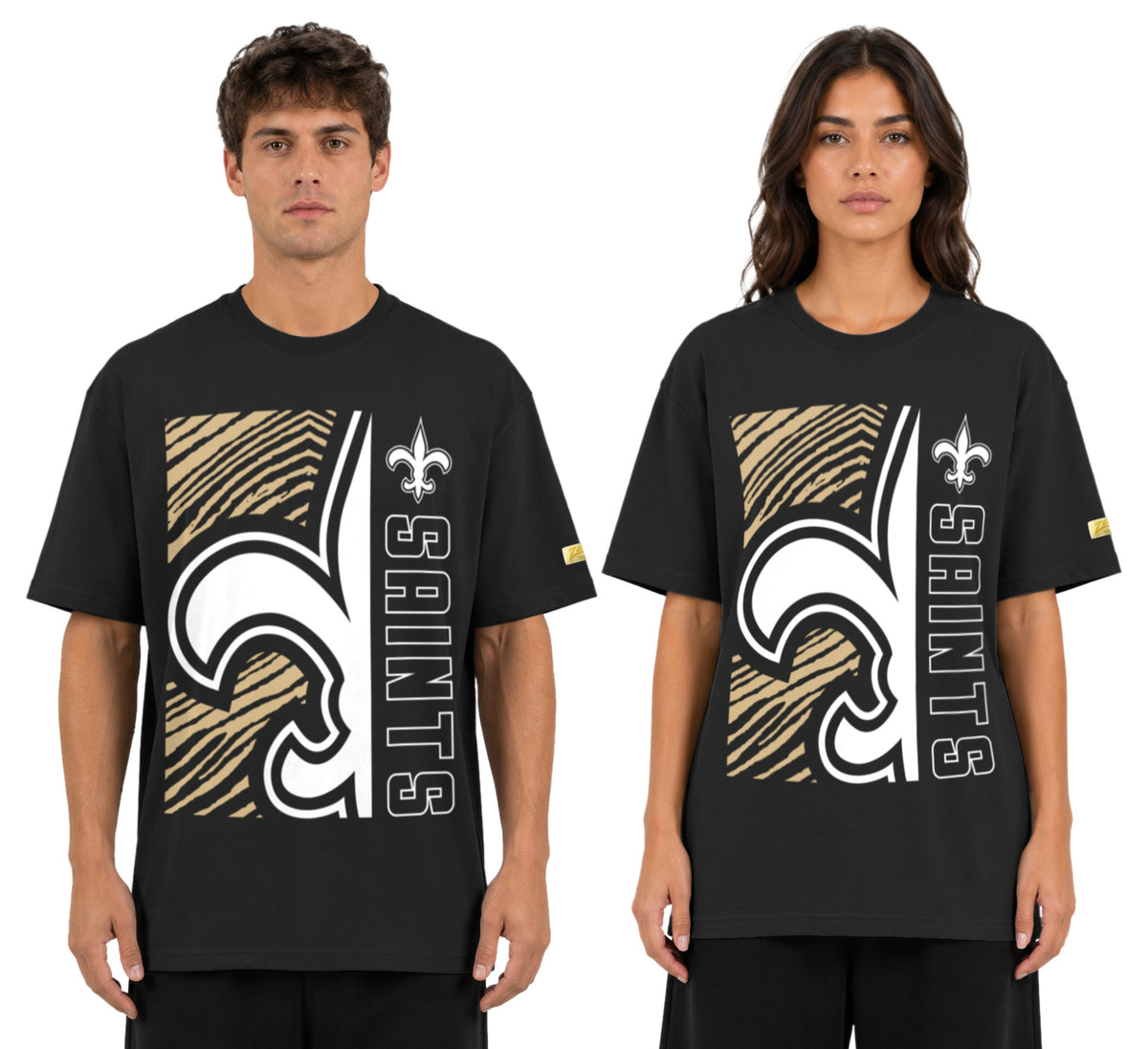Zubaz NFL Vintage 90s MVP Graphic T-Shirt, New Orleans Saints