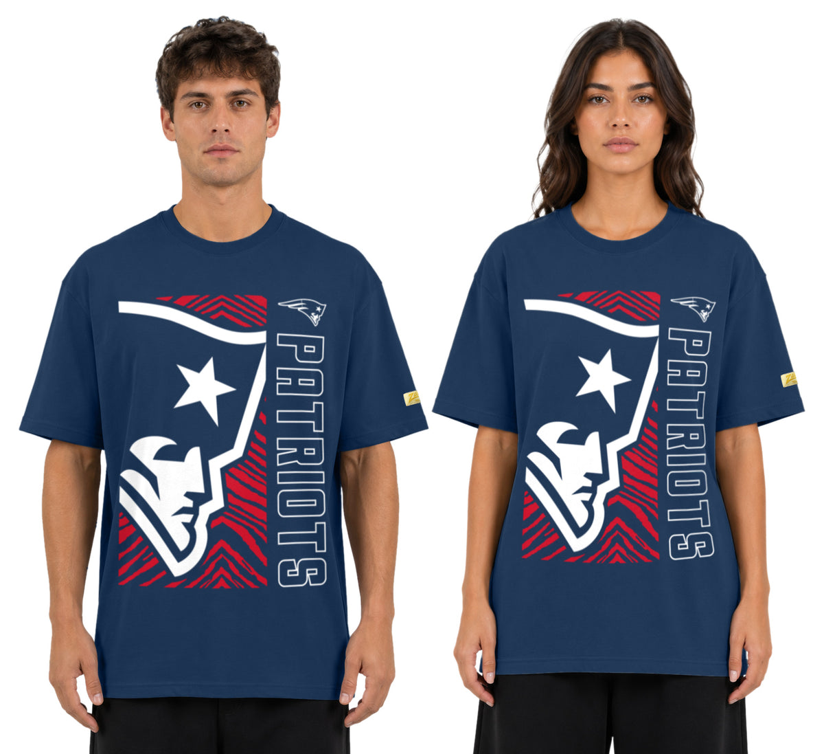 Zubaz NFL Vintage 90s MVP Graphic T-Shirt, New England Patriots