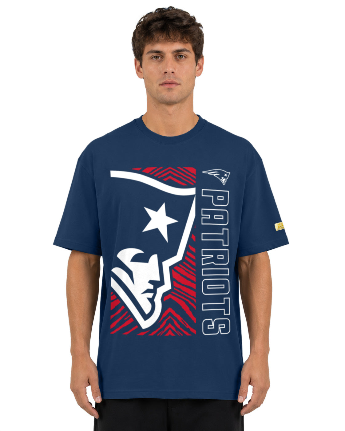 Zubaz NFL Vintage 90s MVP Graphic T-Shirt, New England Patriots