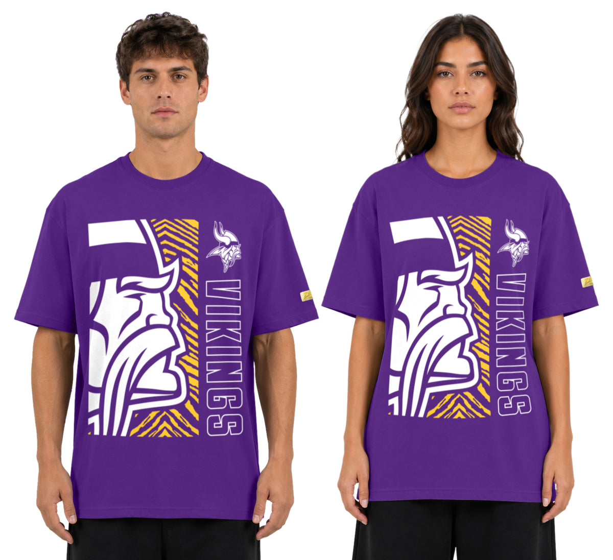 Zubaz NFL Vintage 90s MVP Graphic T-Shirt, Minnesota Vikings