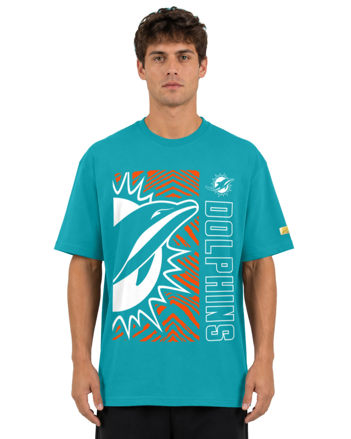 Zubaz NFL Vintage 90s MVP Graphic T-Shirt, Miami Dolphins