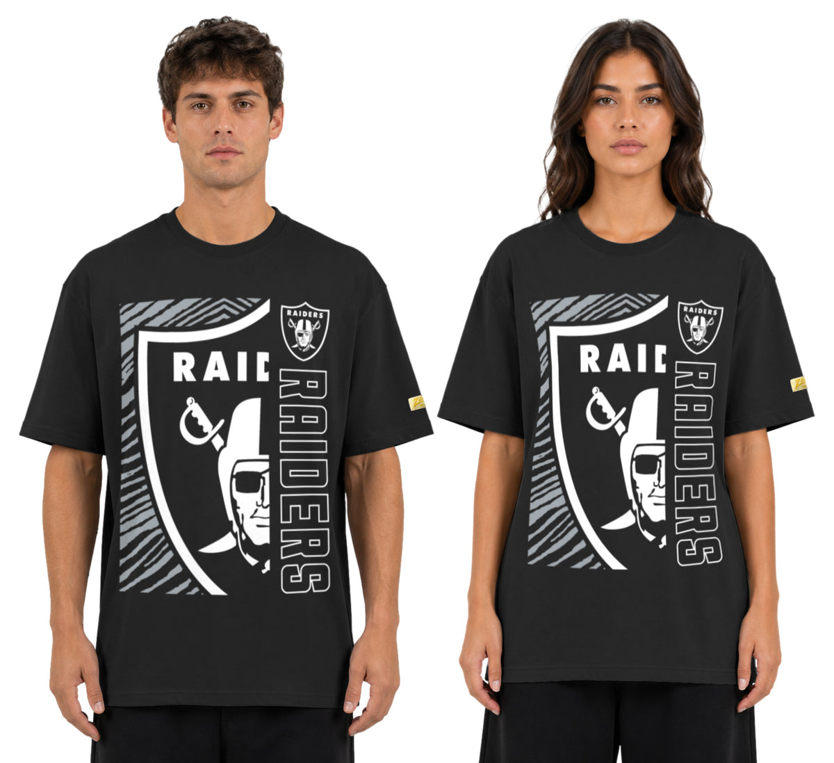 Zubaz NFL Vintage 90s MVP Graphic T-Shirt, Las Vegas Raiders