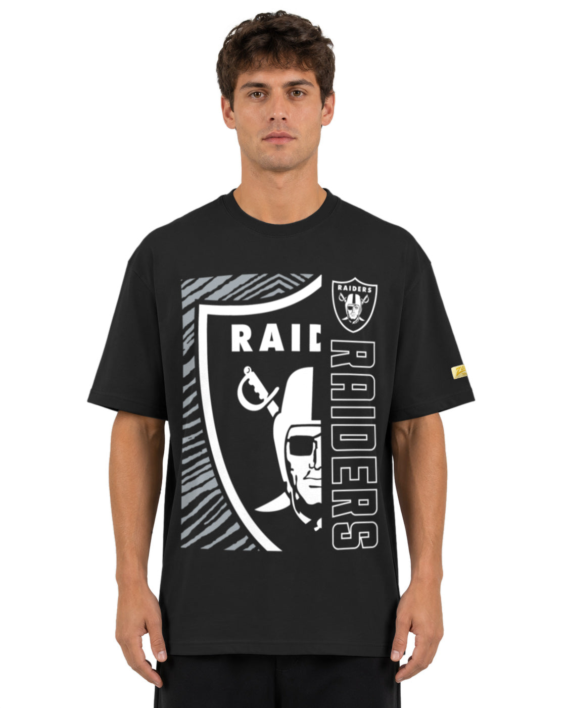 Zubaz NFL Vintage 90s MVP Graphic T-Shirt, Las Vegas Raiders