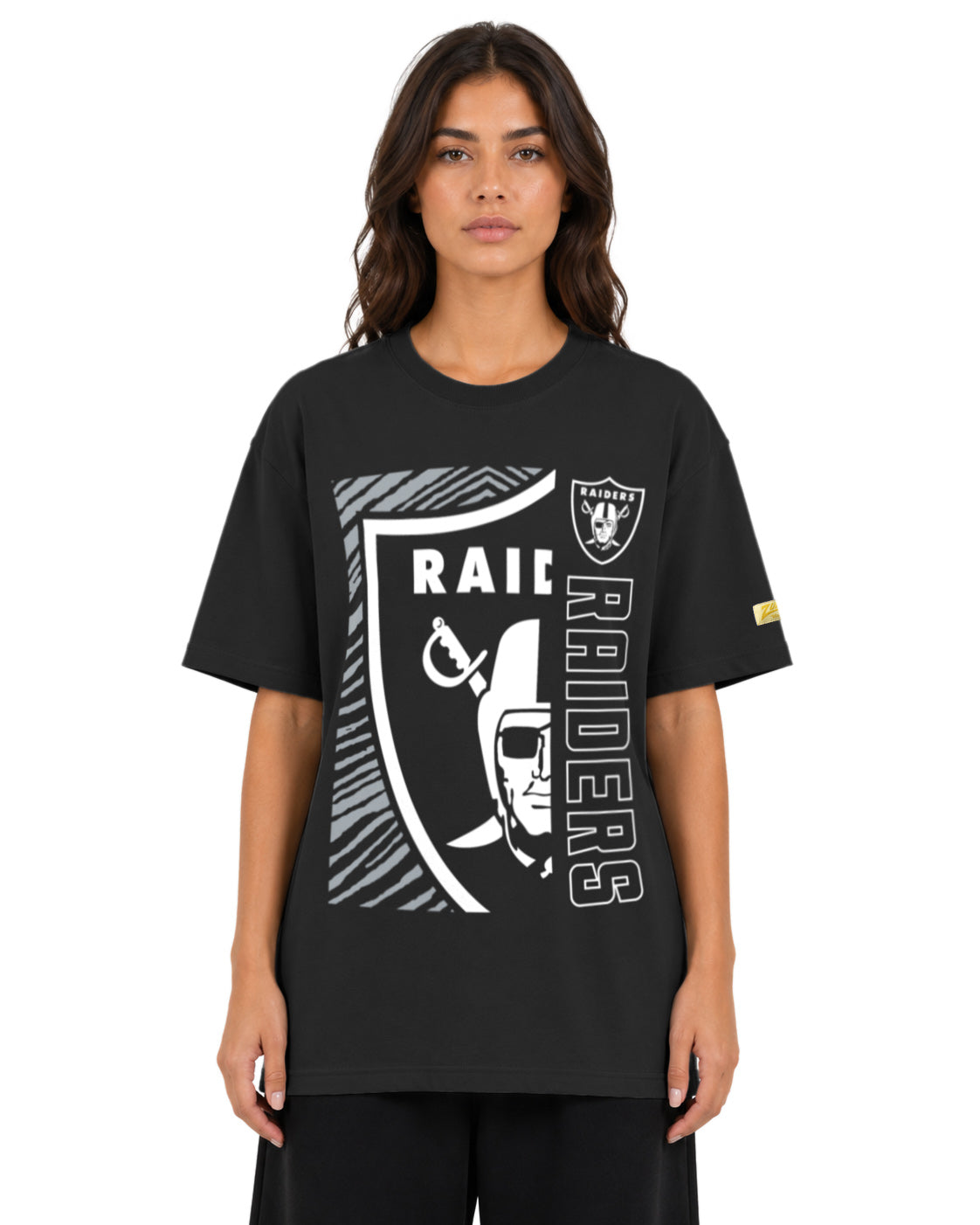 Zubaz NFL Vintage 90s MVP Graphic T-Shirt, Las Vegas Raiders