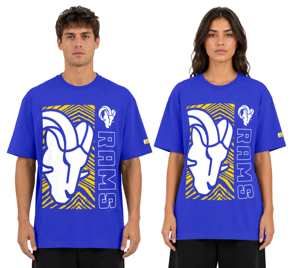 Zubaz NFL Vintage 90s MVP Graphic T-Shirt, Los Angeles Rams