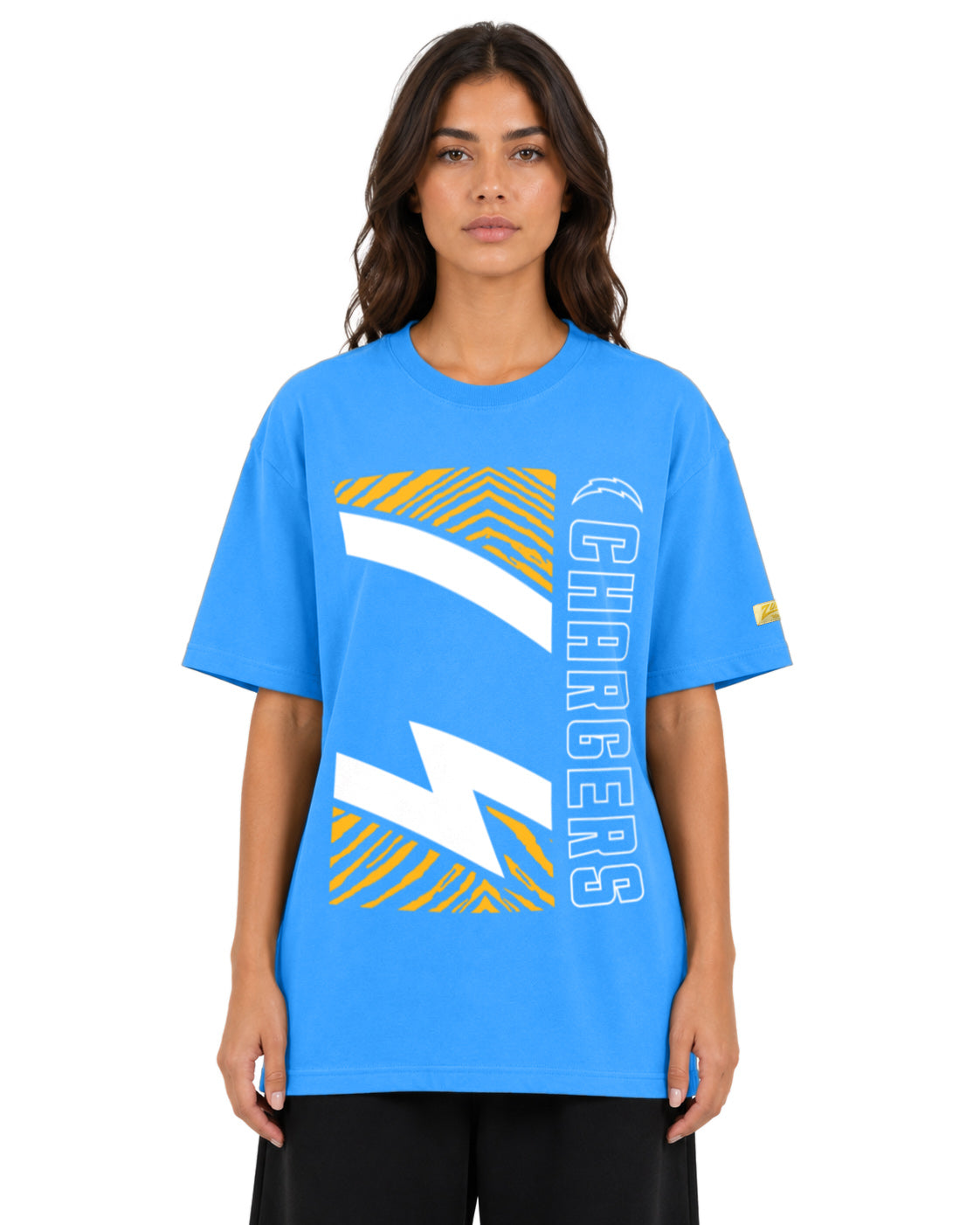 Zubaz NFL Vintage 90s MVP Graphic T-Shirt, Los Angeles Chargers