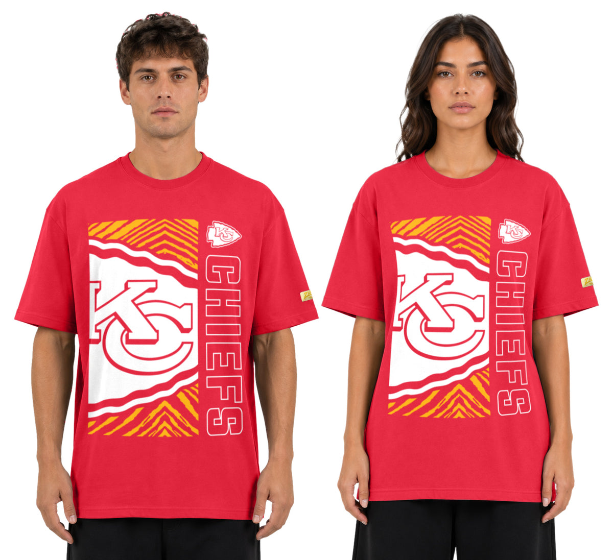 Zubaz NFL Vintage 90s MVP Graphic T-Shirt, Kansas City Chiefs