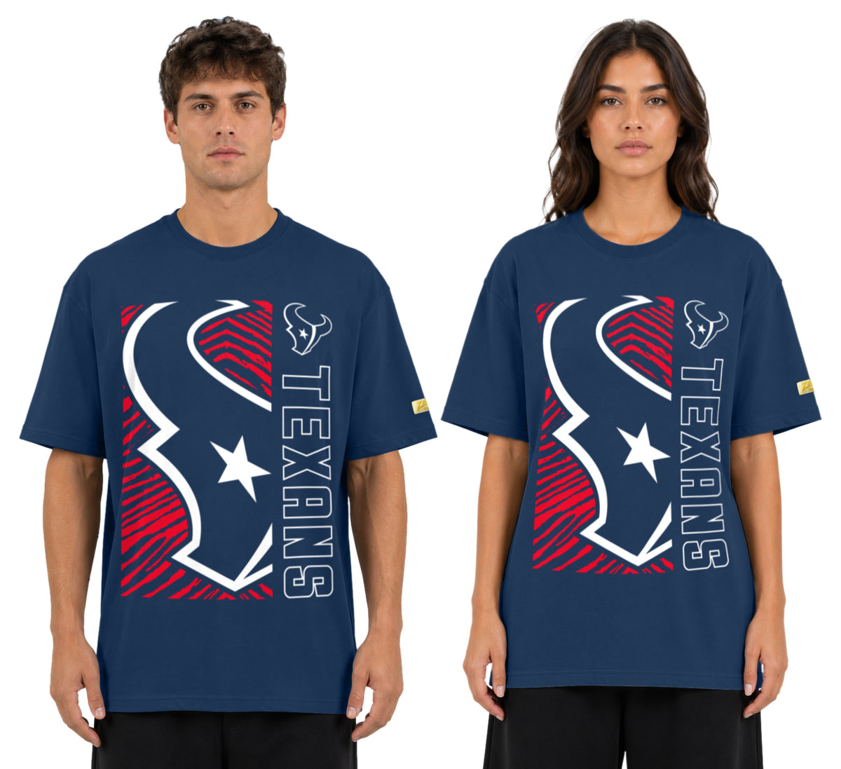 Zubaz NFL Vintage 90s MVP Graphic T-Shirt, Houston Texans