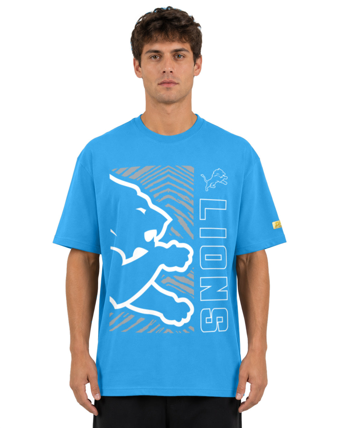 Zubaz NFL Vintage 90s MVP Graphic T-Shirt, Detroit Lions