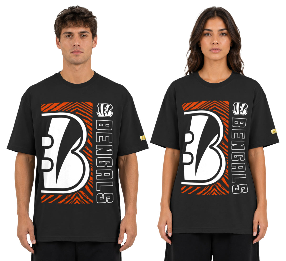 Zubaz NFL Vintage 90s MVP Graphic T-Shirt, Cincinnati Bengals