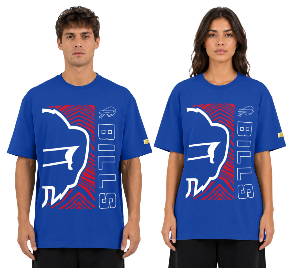 Zubaz NFL Vintage 90s MVP Graphic T-Shirt, Buffalo Bills