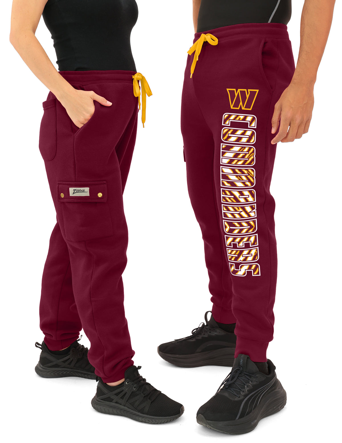 Zubaz NFL Washington Commanders Men's Team Color Cargo Joggers