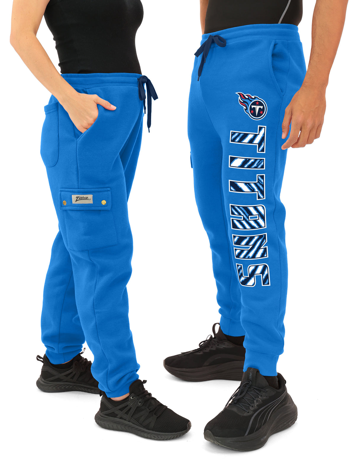Zubaz NFL Tennessee Titans Men's Team Color Cargo Joggers