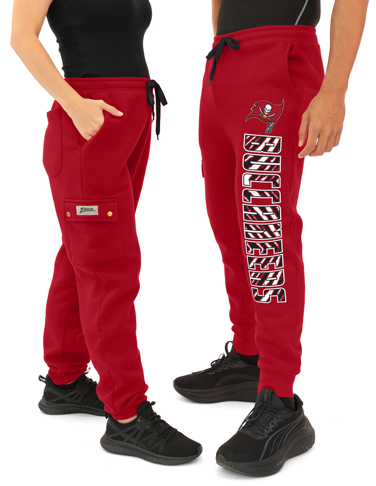 Zubaz NFL Tampa Bay Buccaneers Men's Team Color Cargo Joggers
