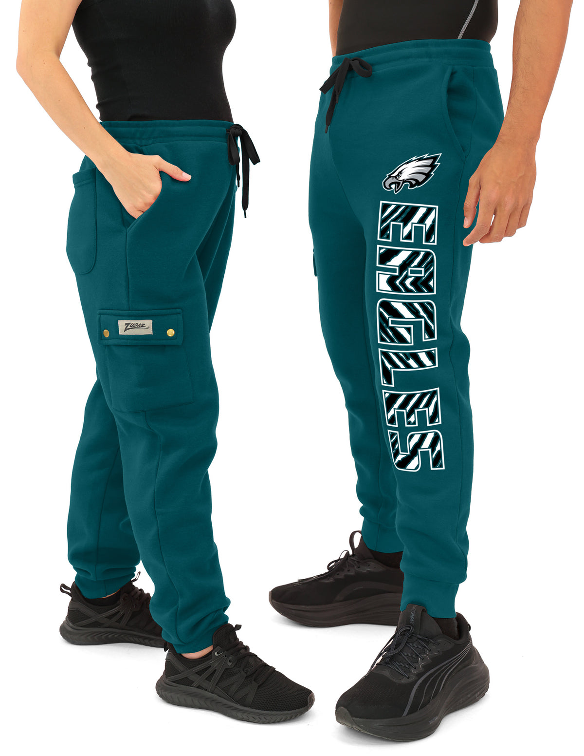 Zubaz NFL Philadelphia Eagles Men's Team Color Cargo Joggers