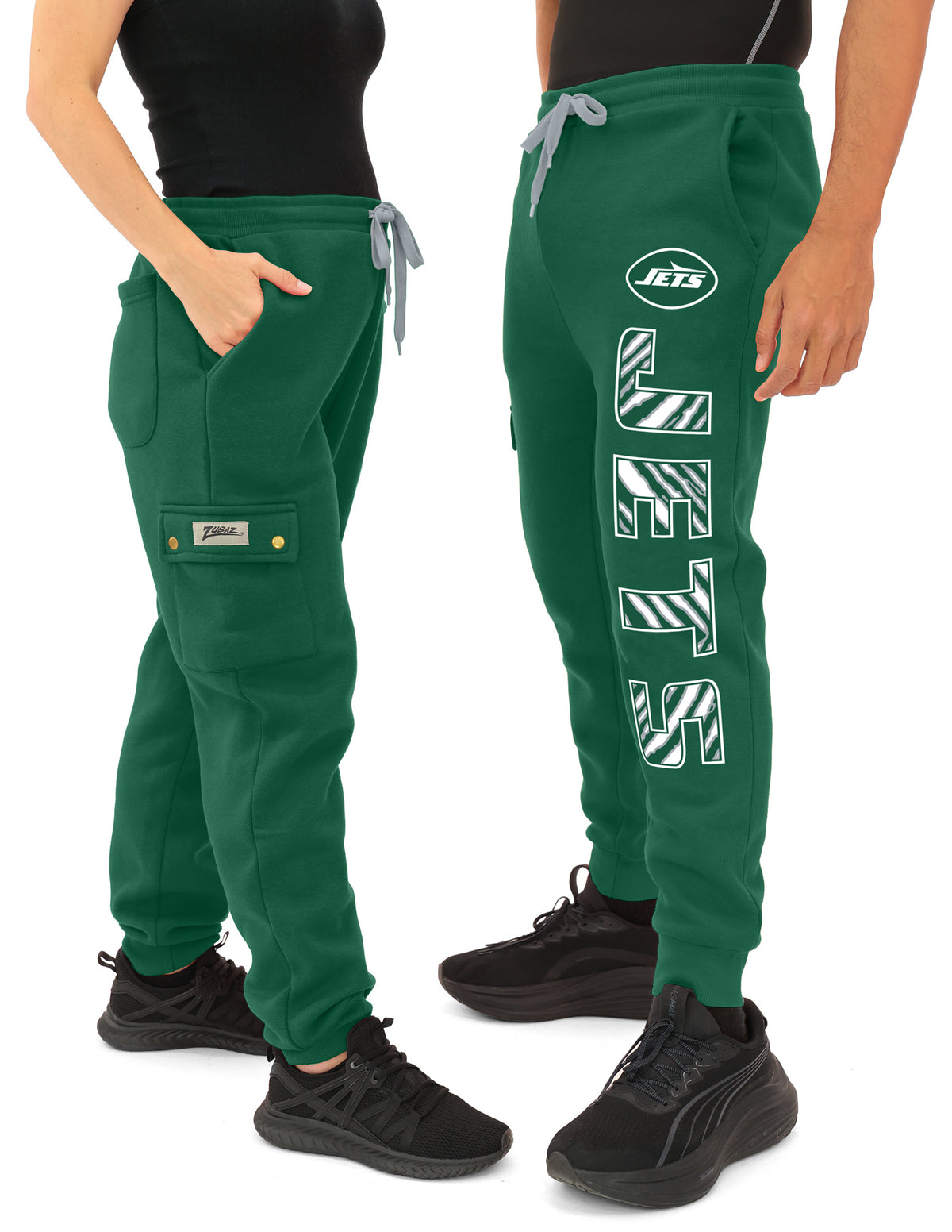 Zubaz NFL New York Jets Men's Team Color Cargo Joggers