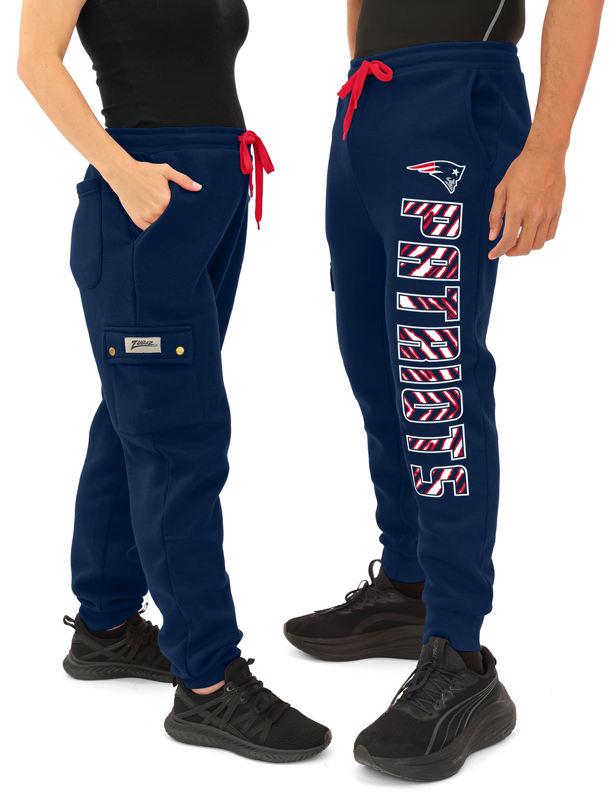 Zubaz NFL New England Patriots Men's Team Color Cargo Joggers