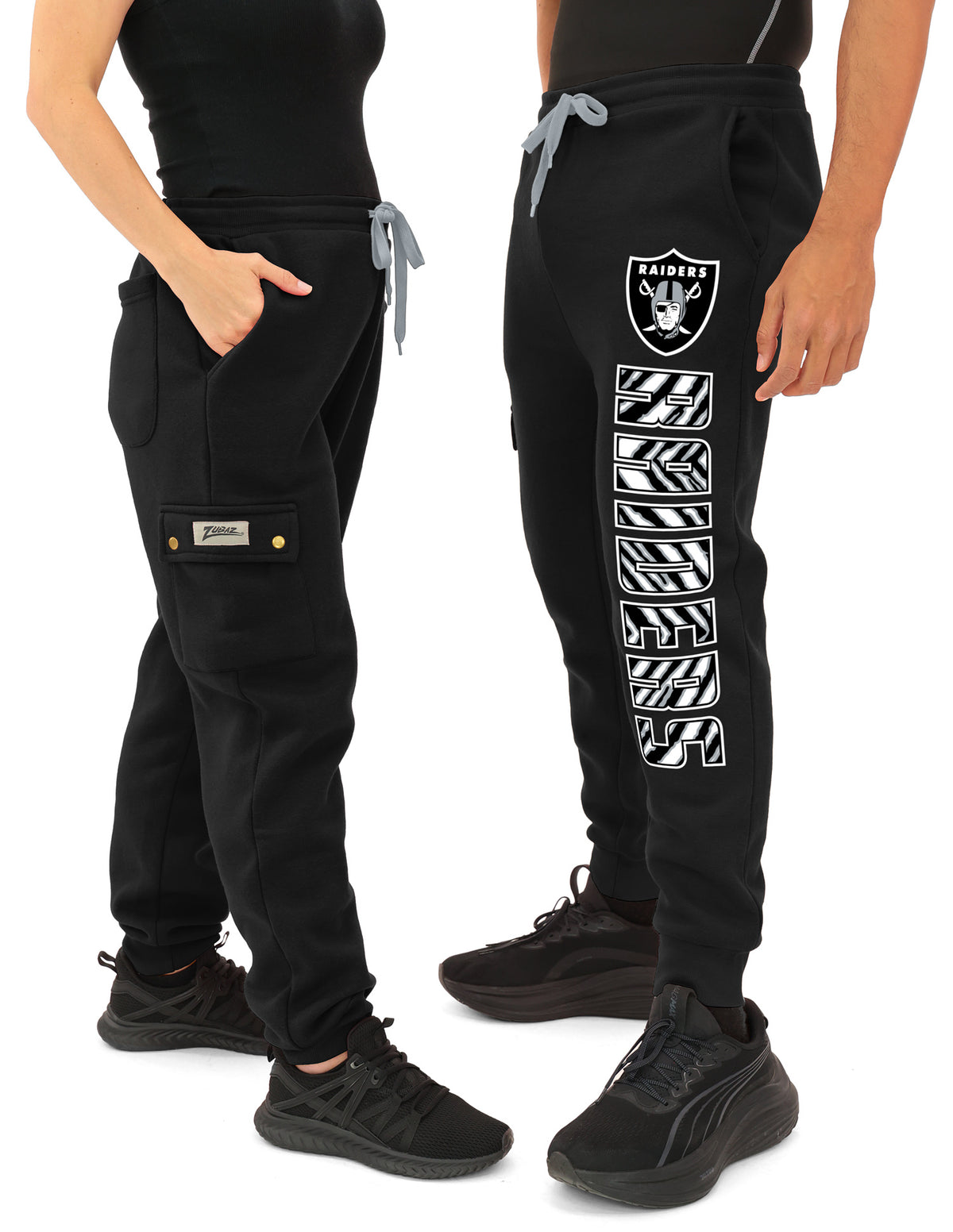 Zubaz NFL Las Vegas Raiders Men's Team Color Cargo Joggers