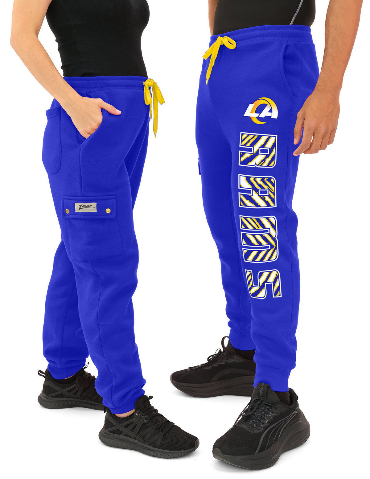 Zubaz NFL Los Angeles Rams Men's Team Color Cargo Joggers