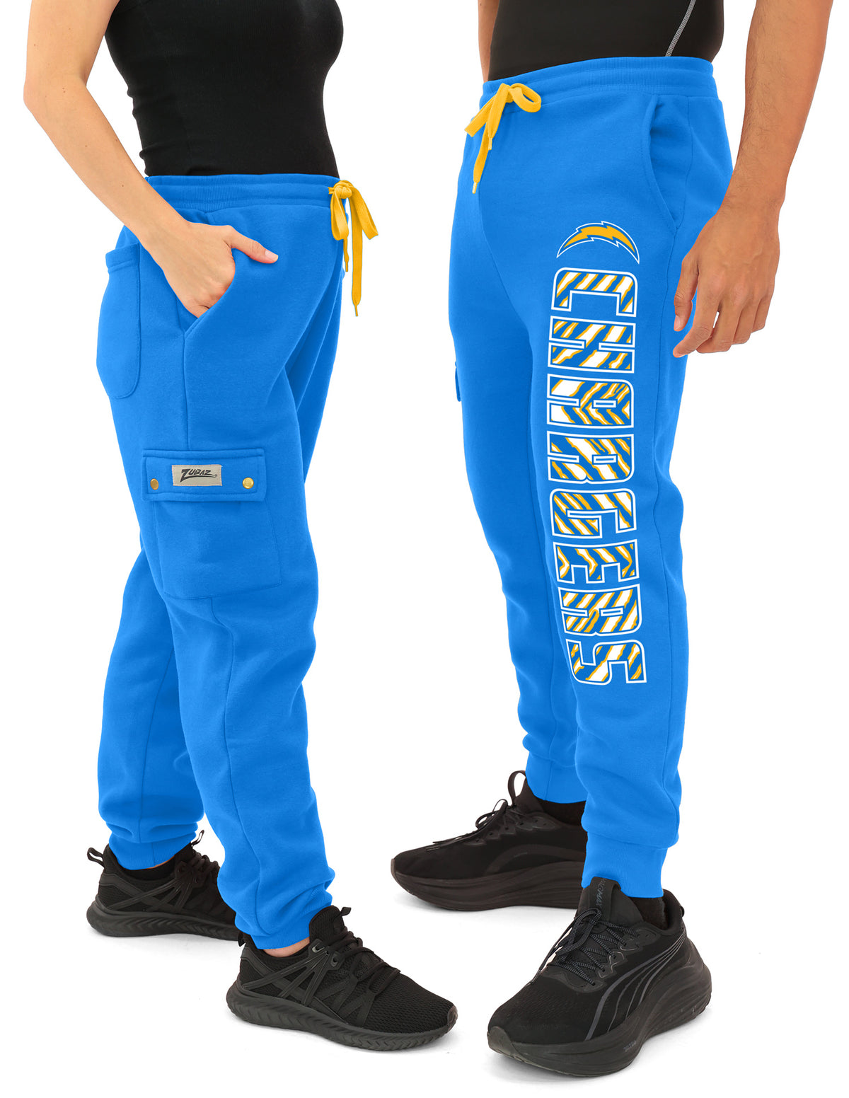 Zubaz NFL Los Angeles Chargers Men's Team Color Cargo Joggers