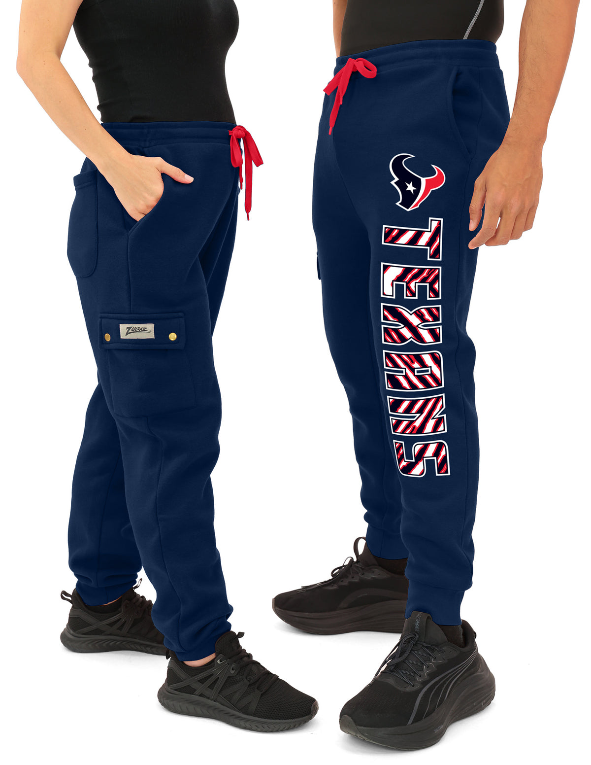 Zubaz NFL Houston Texans Men's Team Color Cargo Joggers