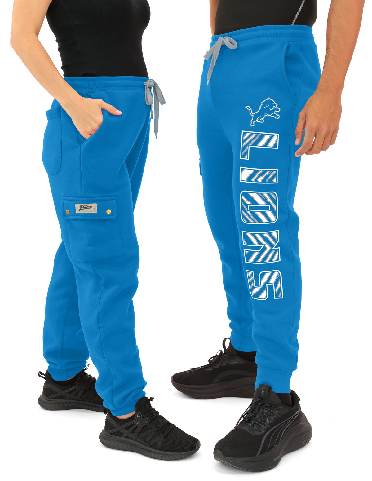 Zubaz NFL Detroit Lions Men's Team Color Cargo Joggers
