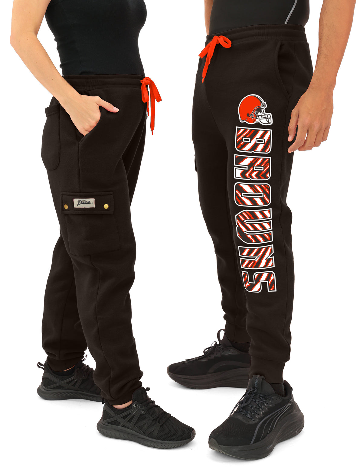Zubaz NFL Cleveland Browns Men's Team Color Cargo Joggers