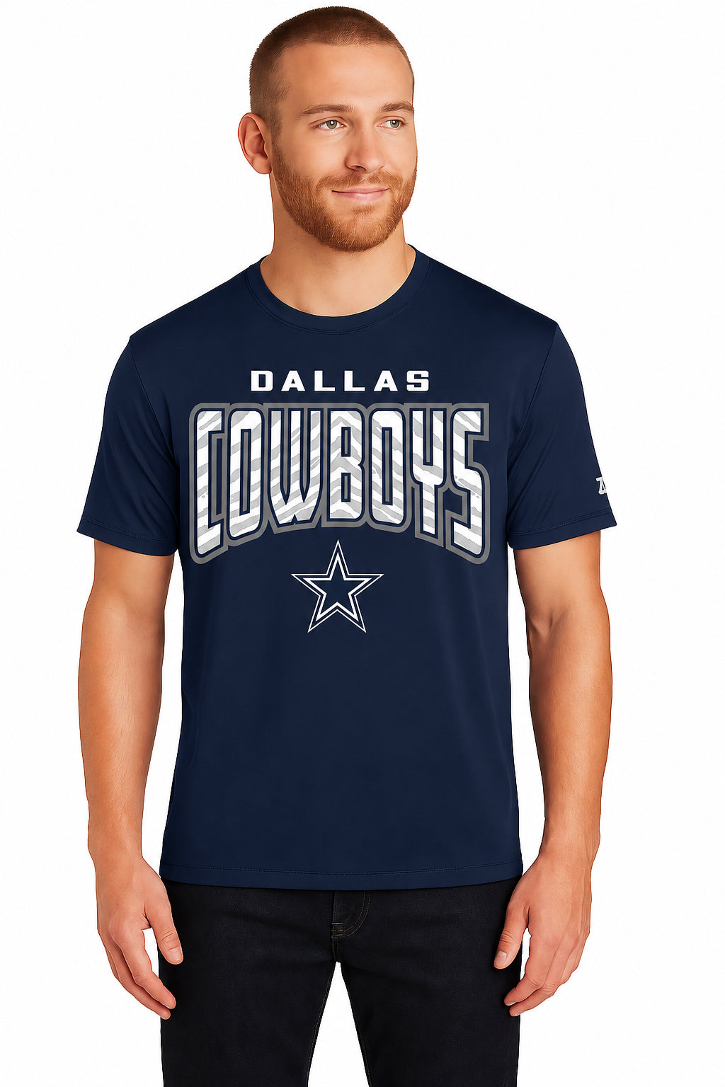 Zubaz NFL Dallas Cowboys Men's Team Color Hail Mary Short-Sleeve T-Shirt