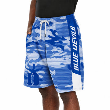 Zubaz NCAA Duke Blue Devils Men's 9-Inch Primary Camo Lines Shorts