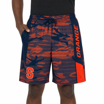 Zubaz NCAA Syracuse Orange Men's 9-Inch Primary Camo Lines Shorts