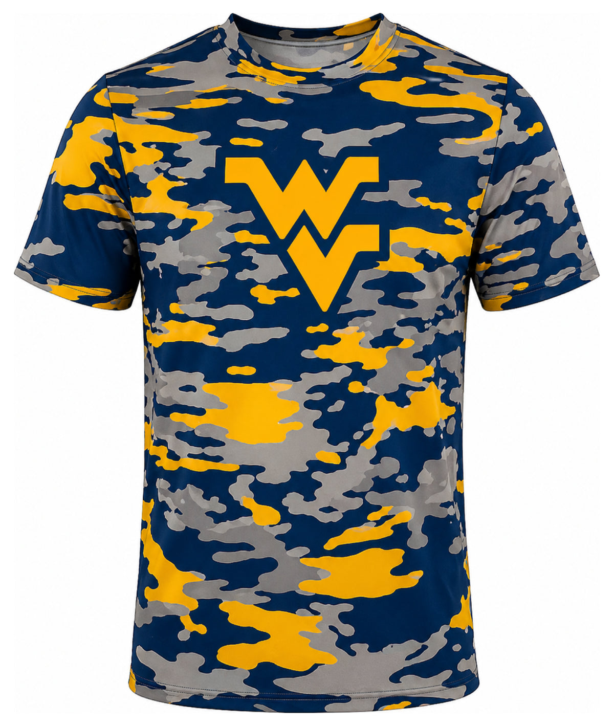 Zubaz NCAA Men's Alternate Camo Color Short Sleeve T-Shirt, West Virginia Mountaineers