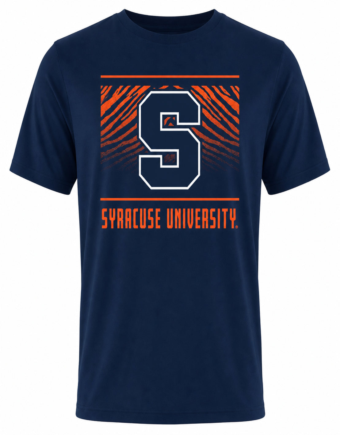 Zubaz NCAA Men's Tunnel Team Color Short Sleeve T-Shirt, Syracuse Orange