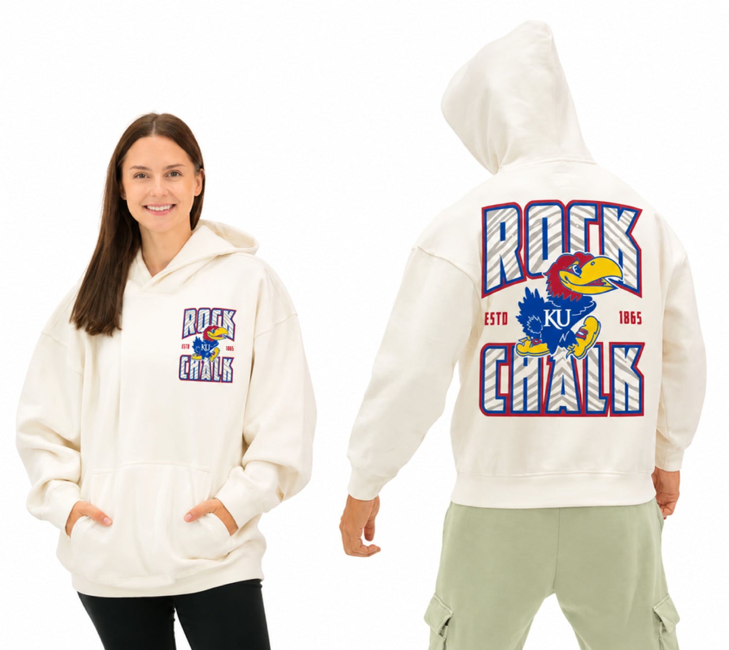 Zubaz NCAA Kansas Jayhawks Unisex 2 Color Zebra 90s Vintage Helmet Hoodie