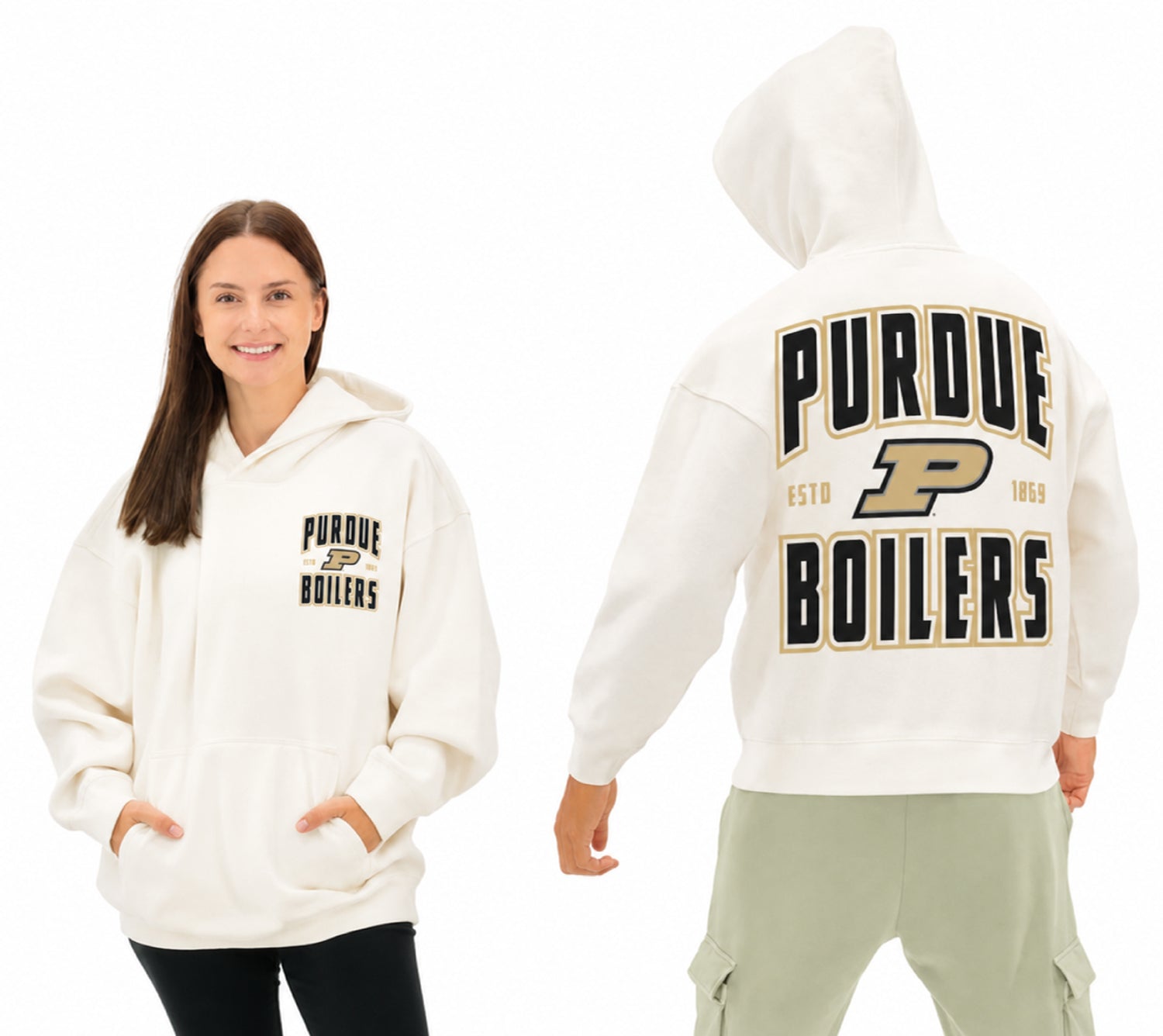 Zubaz NCAA Purdue Boilermakers Unisex 2 Color Zebra 90s Vintage Helmet Hoodie