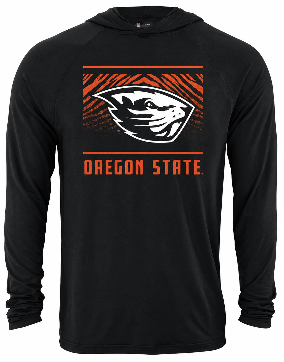 Zubaz NCAA Men's Team Color Tunnel Lightweight Hoodie, Oregon State Beavers