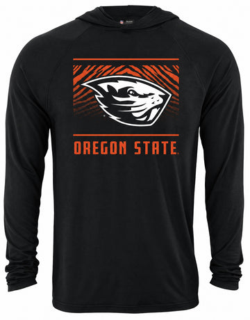 Zubaz NCAA Oregon State Beavers Men's Team Color Tunnel Lightweight Hoodie