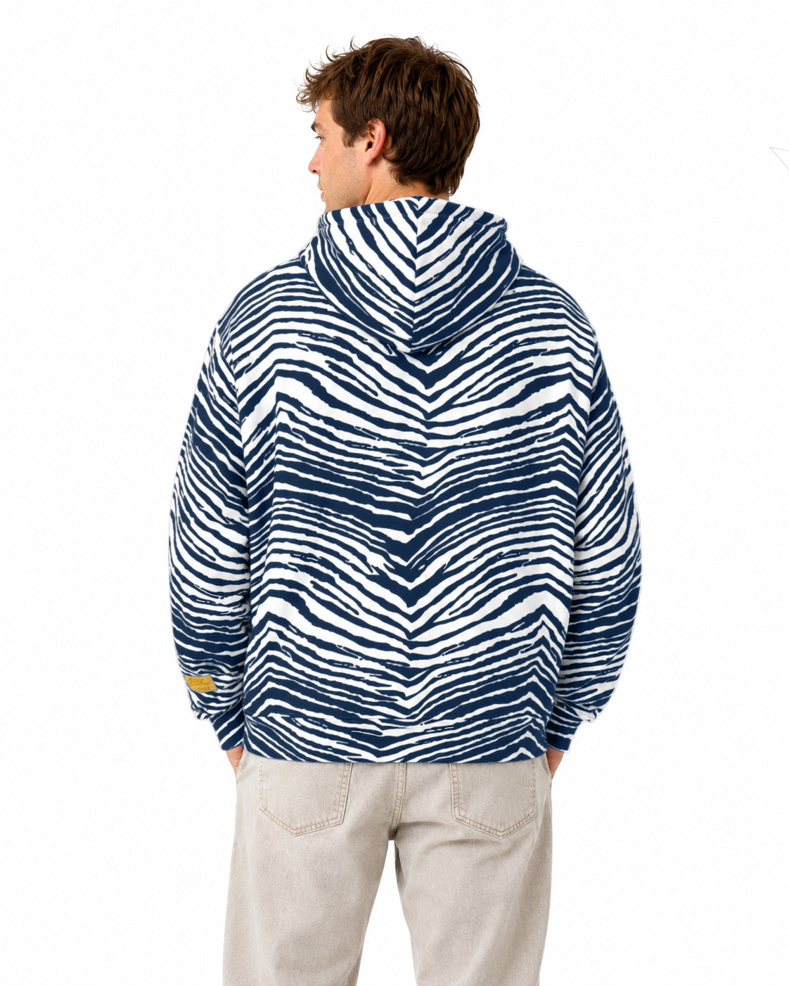 Zubaz NFL Men's & Women's 90s Zebra Mono Hoodie, Denver Broncos