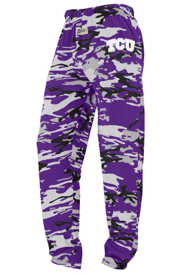 Zubaz NCAA TCU Horned Frogs Unisex Alternate Camo Z88 Embroidered Pants