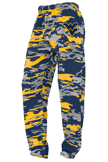 Zubaz NCAA West Virginia Mountaineers Unisex Alternate Camo Z88 Embroidered Pants