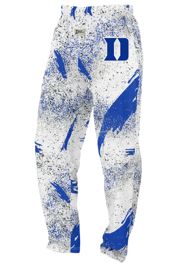 Zubaz NCAA Duke Blue Devils Unisex Confetti 3 Color Z88 Embroidered Pants