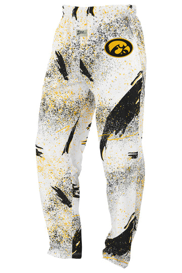 Zubaz NCAA Iowa Hawkeyes Unisex Confetti 3 Color Z88 Embroidered Pants
